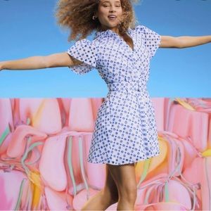 NWT Alexis - Target White and Blue Tulip Dress